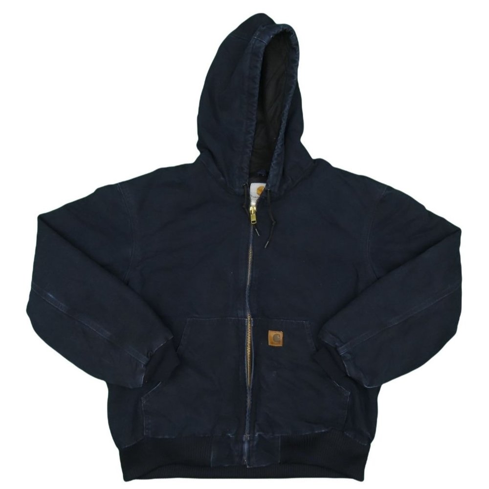 Vintage Faded Carhartt Hoodie Jacket Size L
